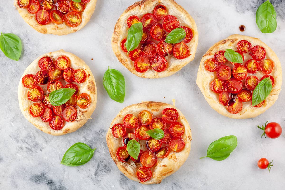 Mini cherry tomato tarts