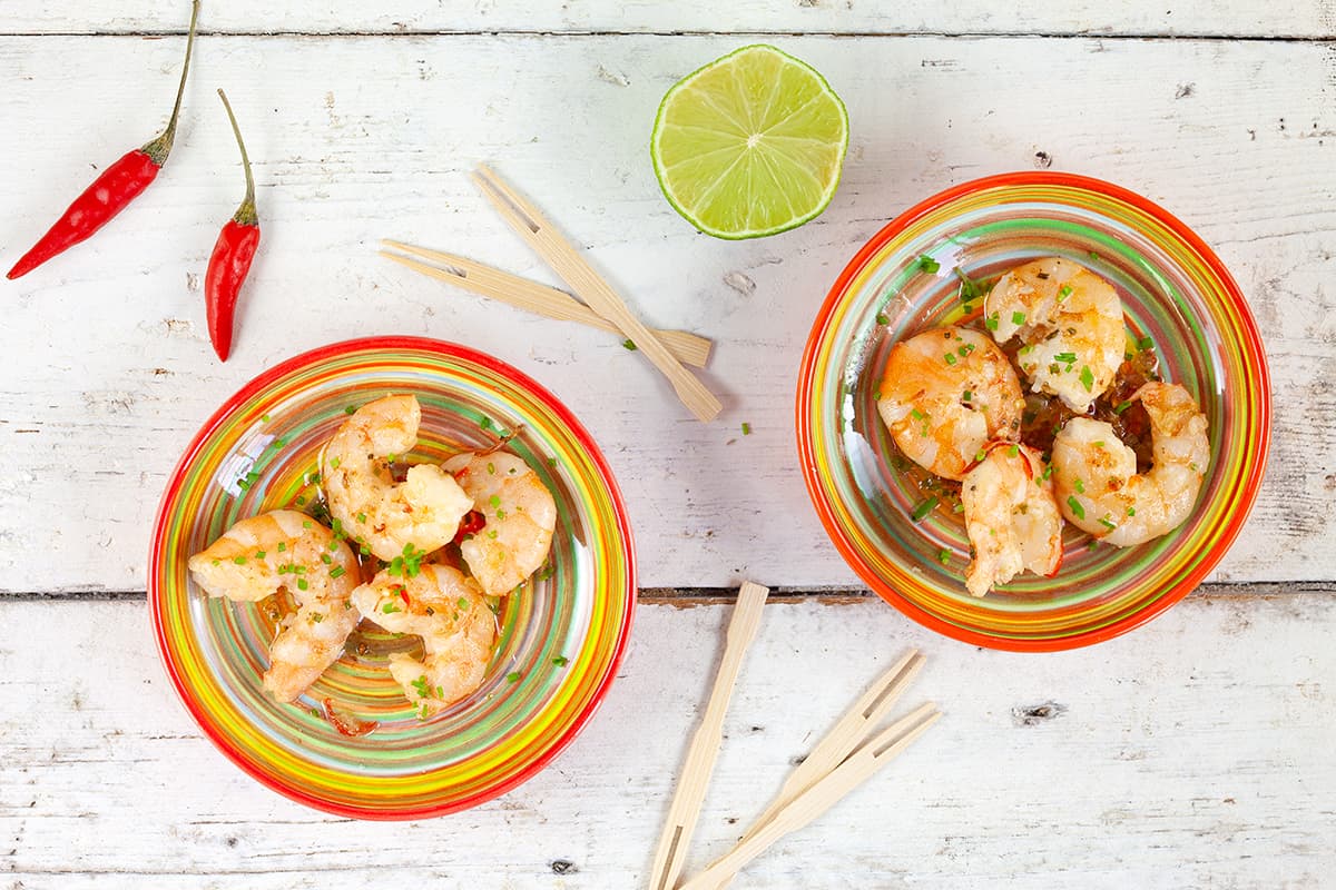 Spicy shrimps (pan-fried)