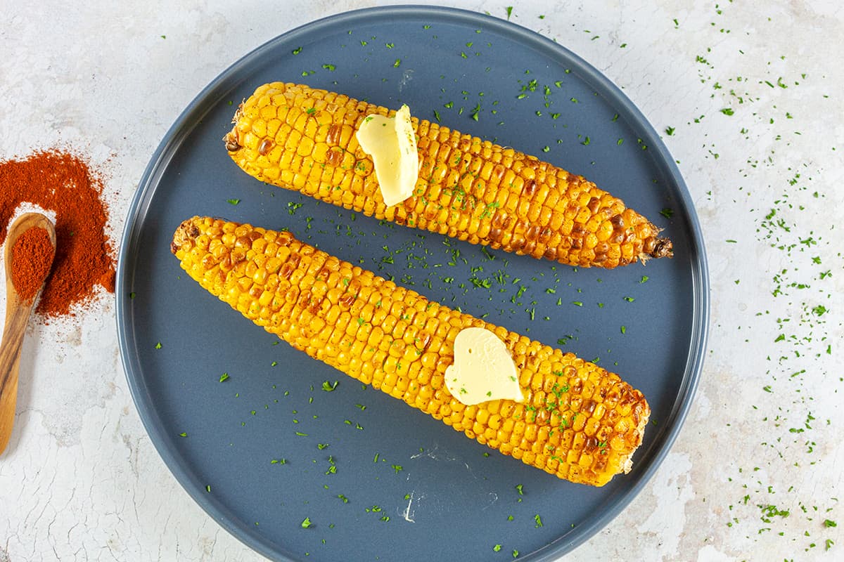 Air fryer corn on the cob (super easy)
