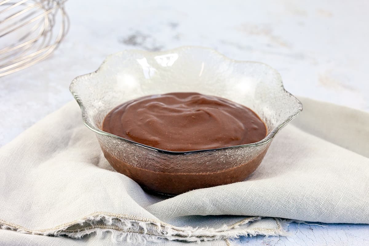 Homemade chocolate custard