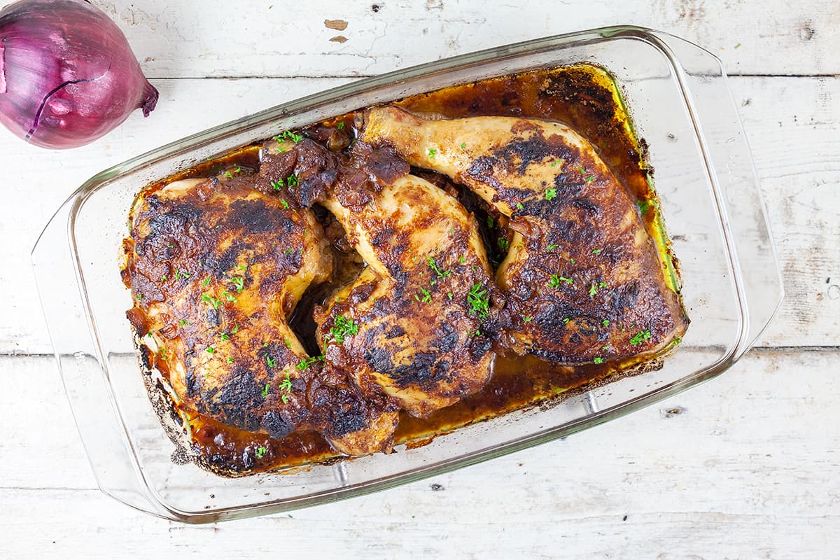 Chicken with miso sauce