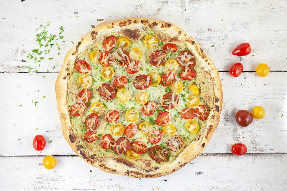 Ricotta and tomato tart