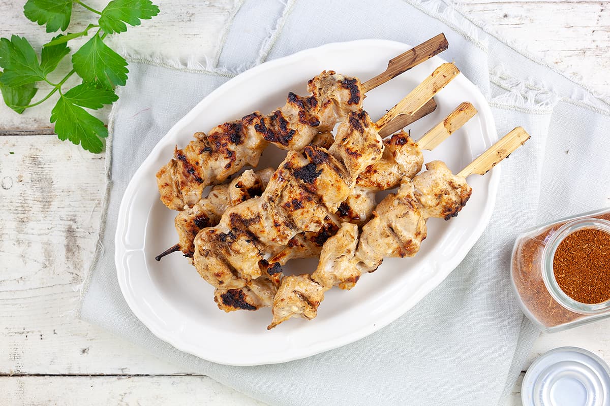 Tandoori turkey skewers
