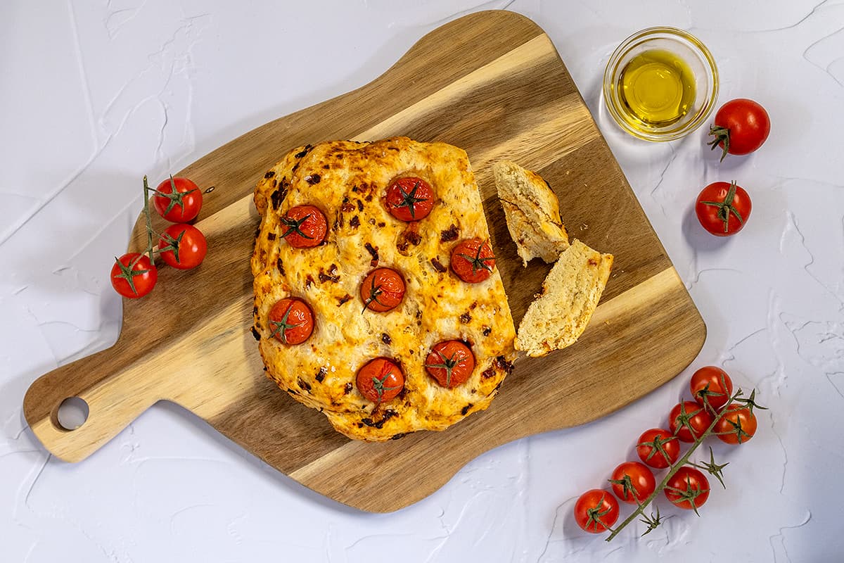 Cherry tomato focaccia