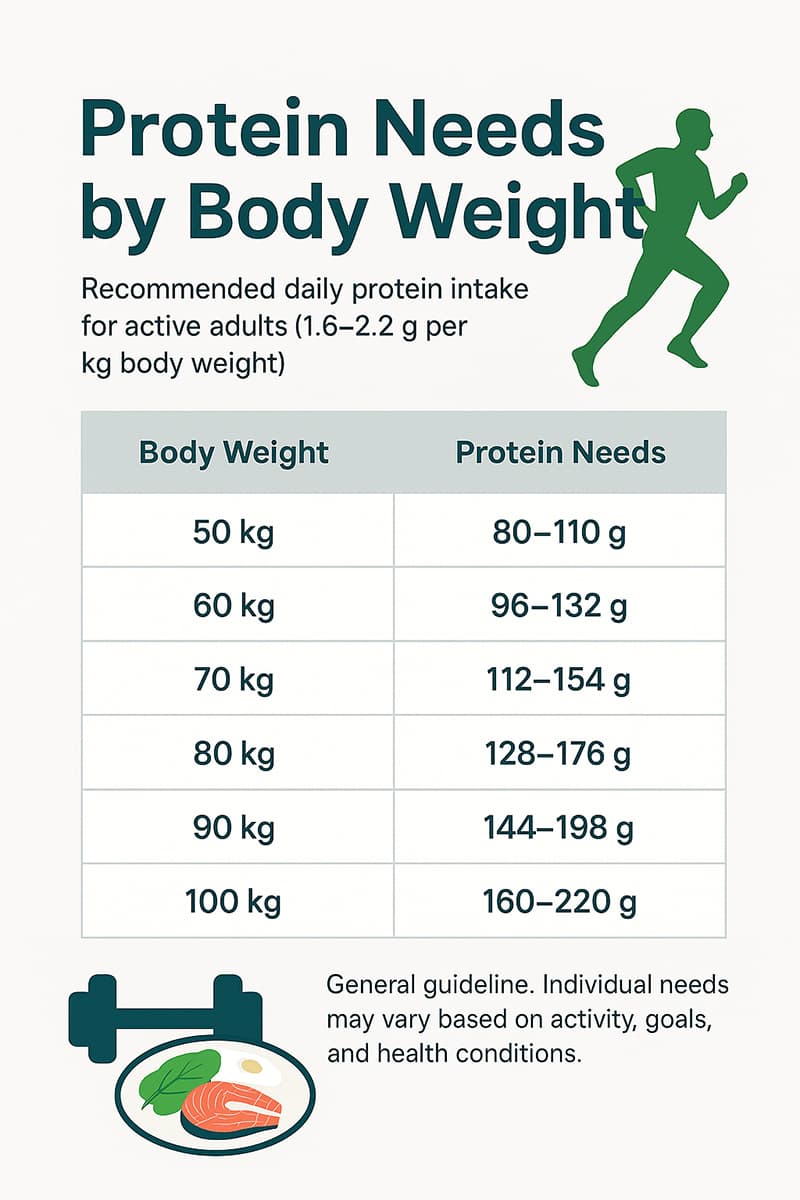 Protein needs by body weight