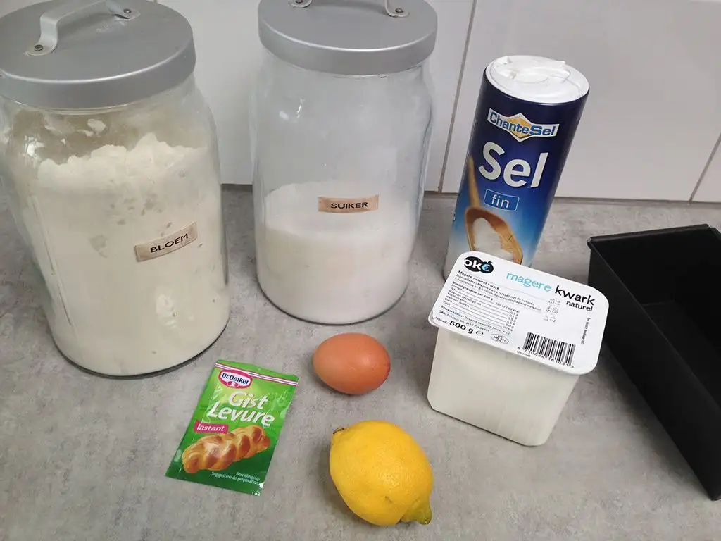Lemon quark bread ingredients