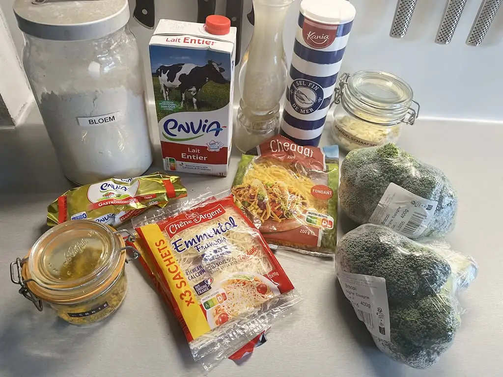 Broccoli casserole (gratin) ingredients