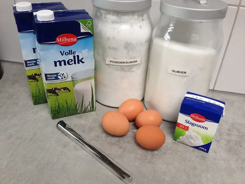 Ile Flottante - floating islands ingredients