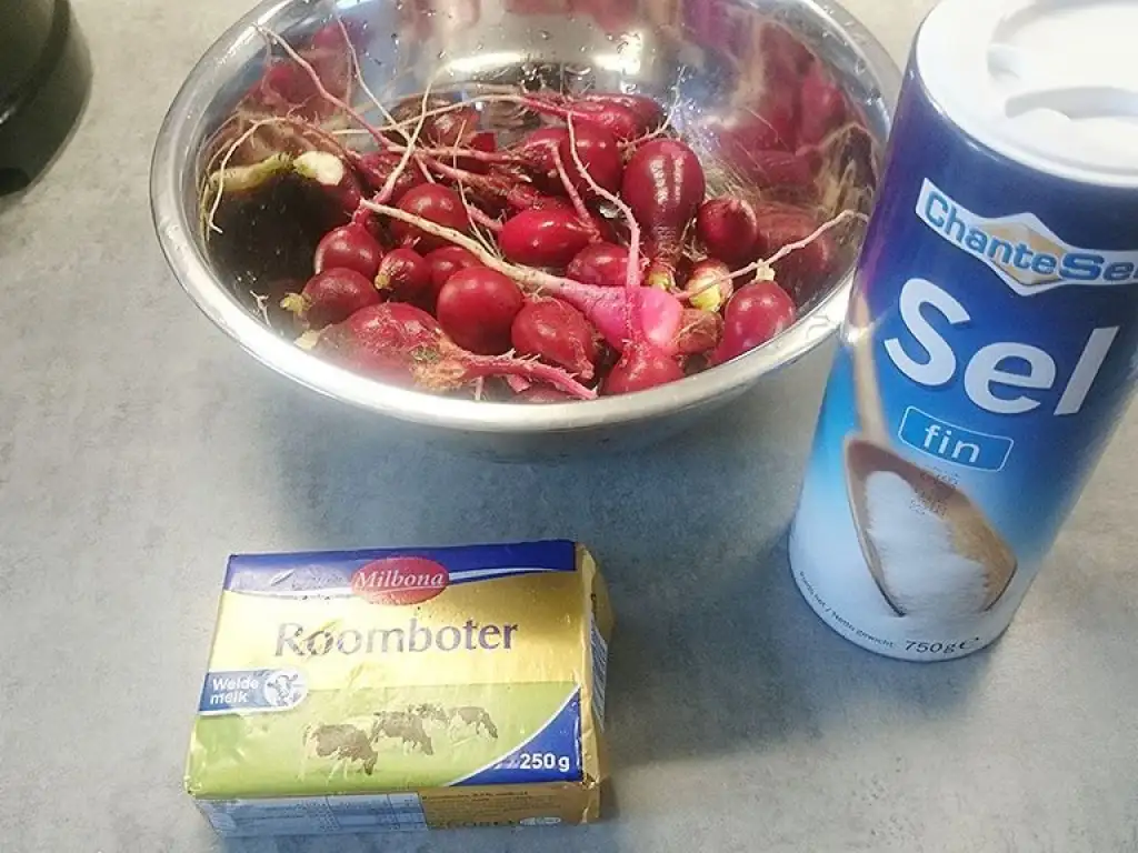 Radish butter ingredients