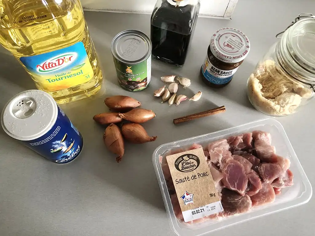 Babi Pongteh ingredients