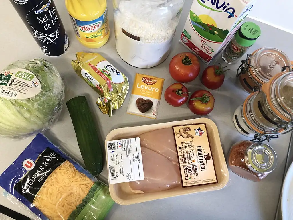 Chicken chalupas ingredients