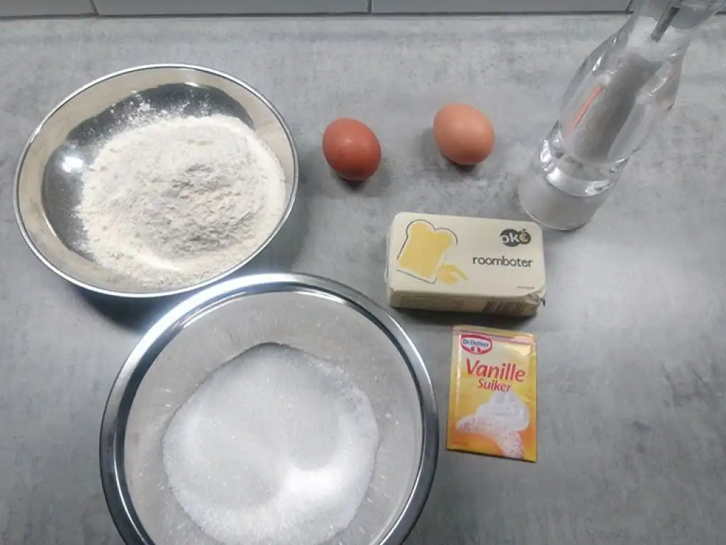 Boterkoek (Dutch butter cake) ingredients
