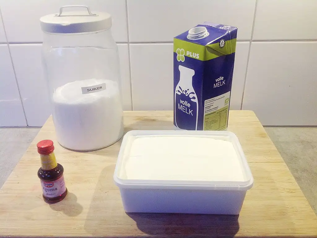 Classic vanilla milkshake ingredients