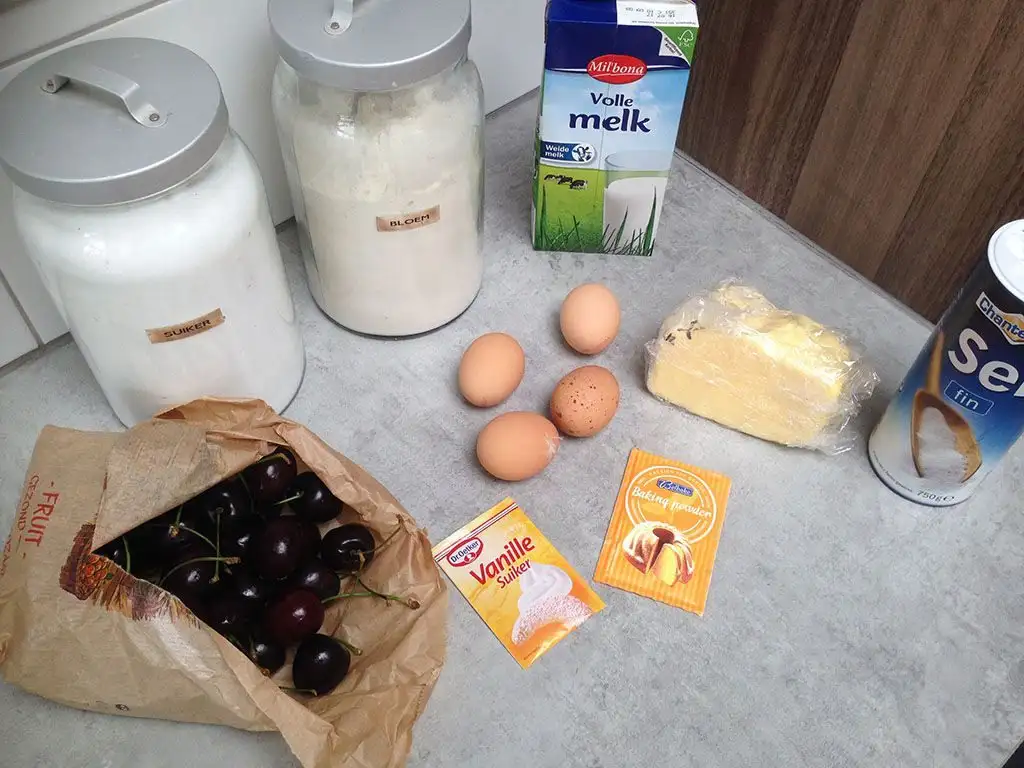 Cherry clafoutis ingredients