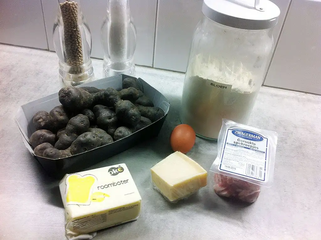 Vitelotte gnocchi ingredients