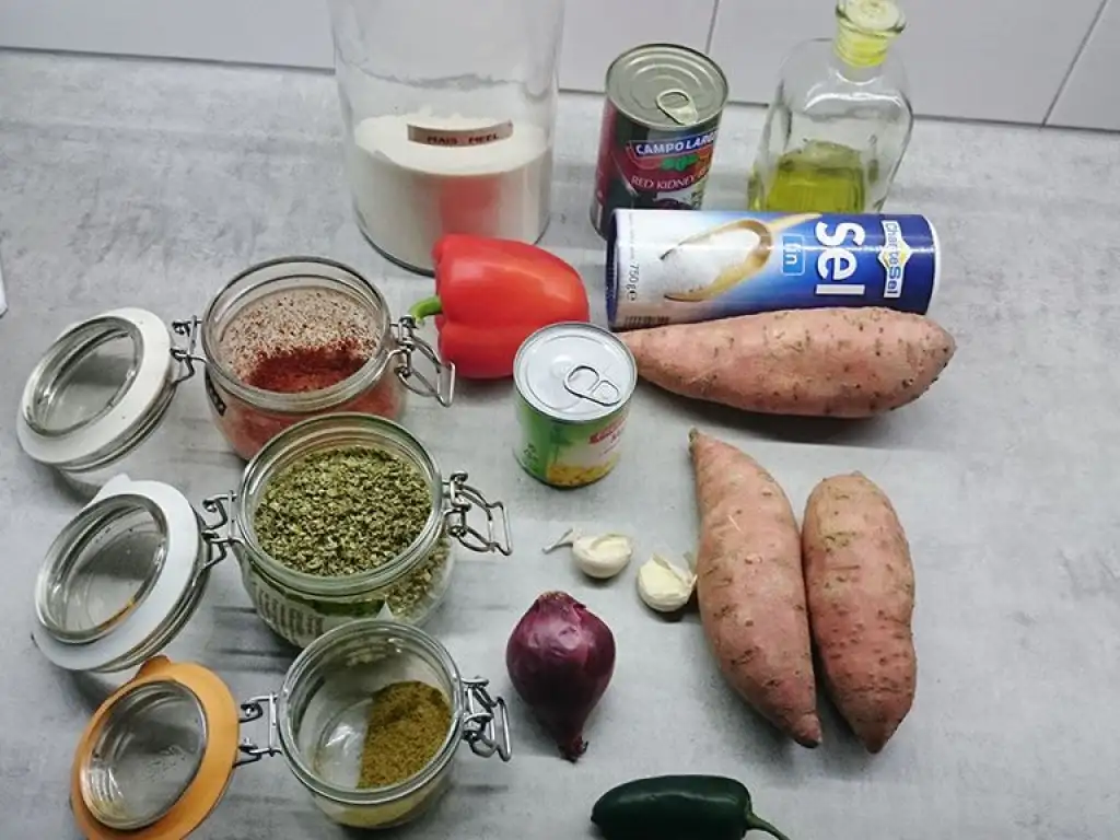 Sweet potato fry nachos ingredients