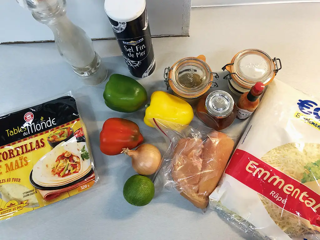 Chicken fajita ingredients