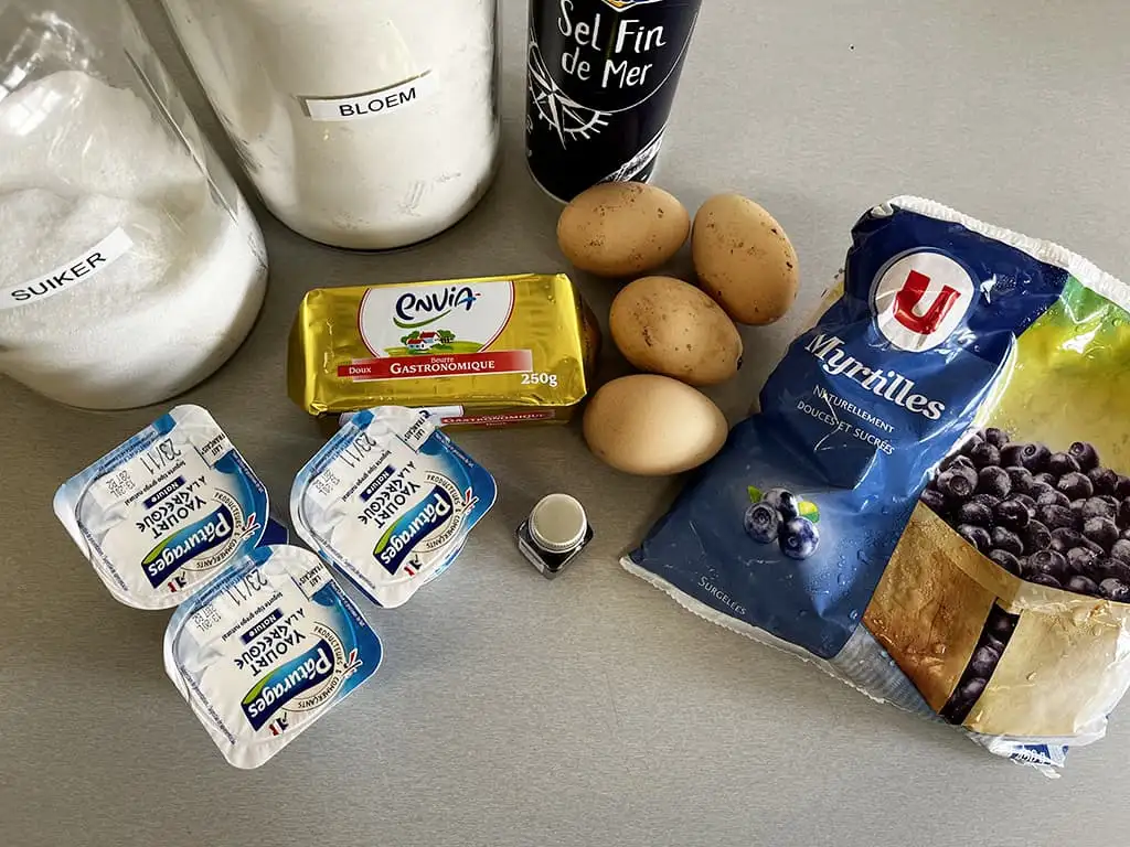 Blueberry pie ingredients