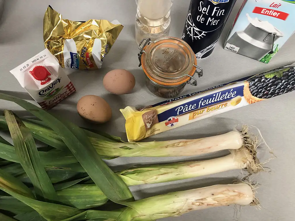 Flamiche picarde ingredients