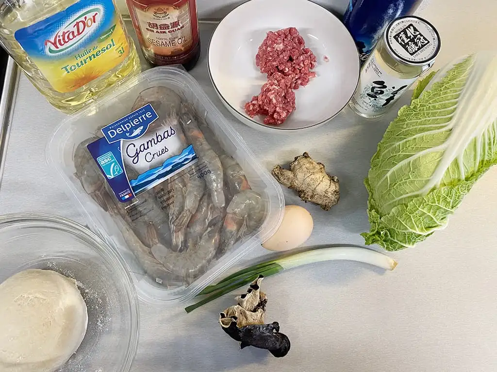 Shrimp dumplings ingredients