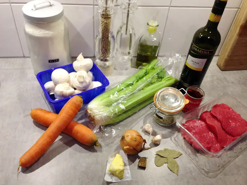 Autumn stew ingredients
