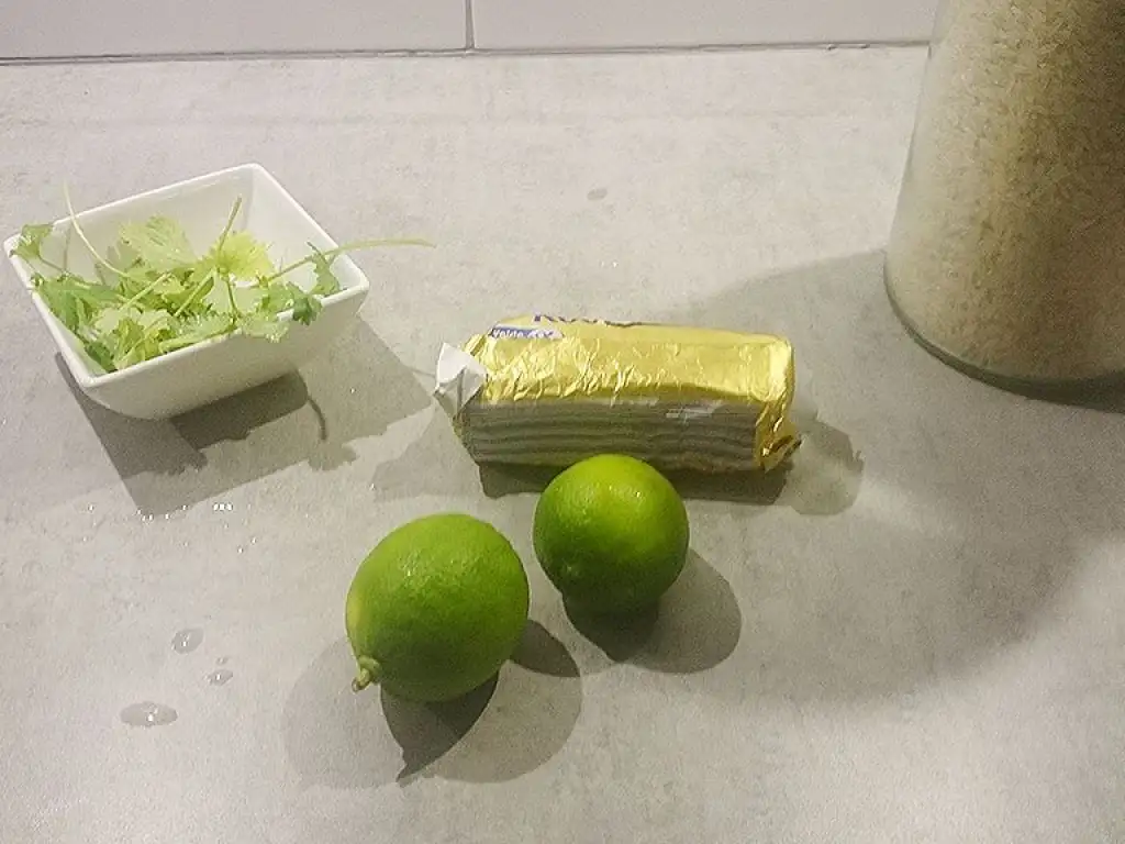 Lime cilantro rice ingredients