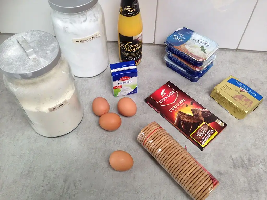 Eggnog cheesecake ingredients
