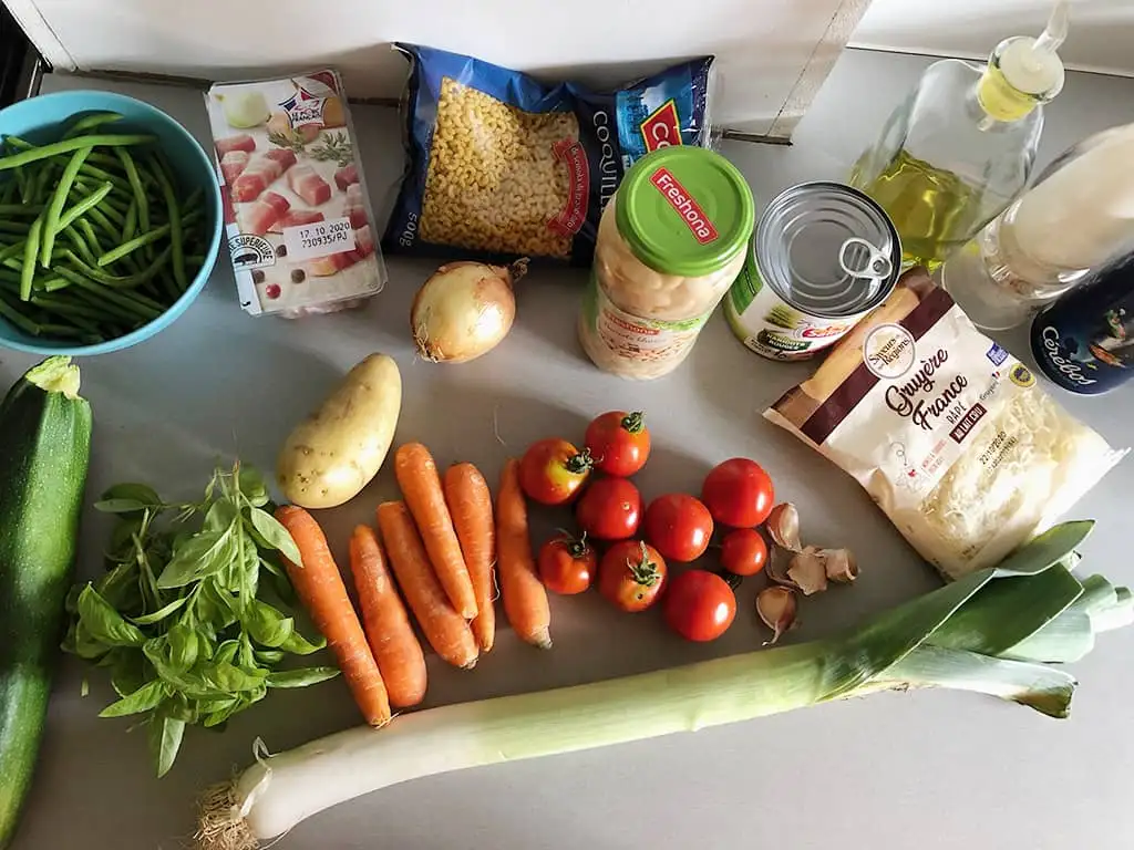 Soup au pistou – a hearty Provencal soup ingredients