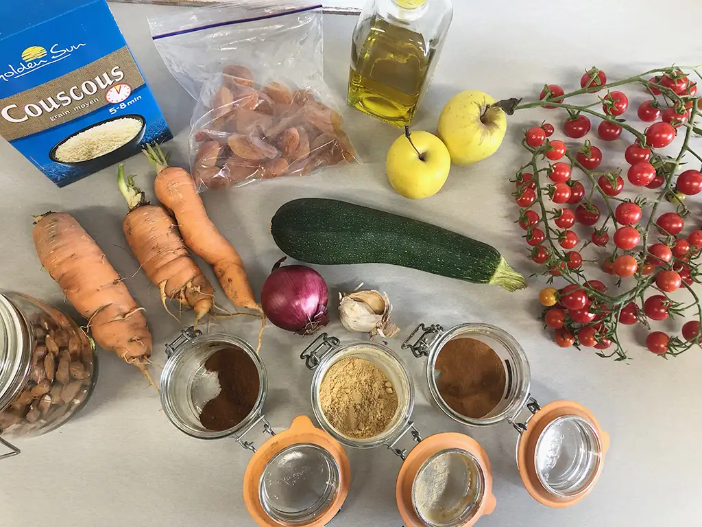 Spiced couscous with roasted tomatoes ingredients