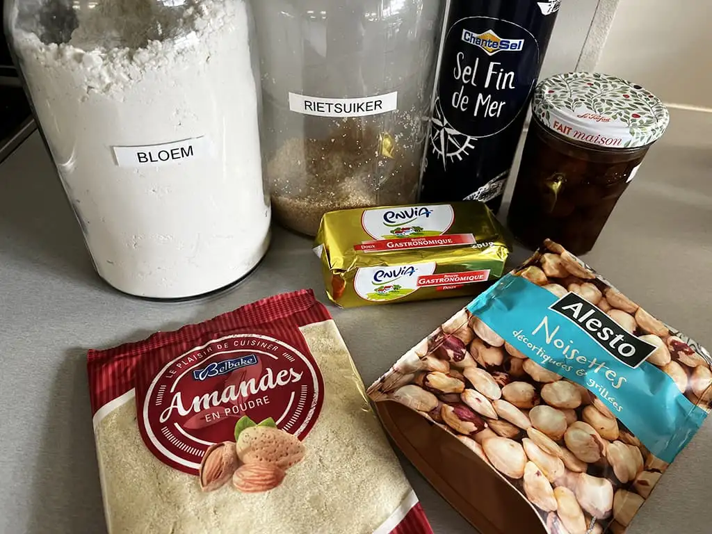 Cherry crumble ingredients