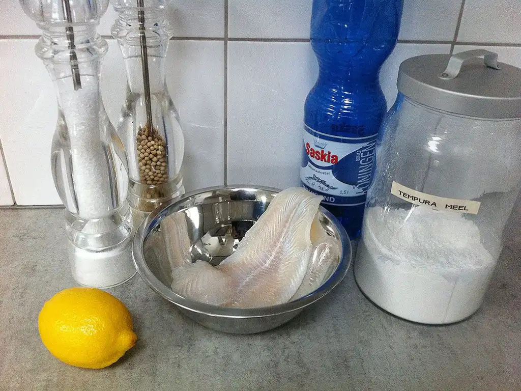 Tempura pangasius skewers ingredients