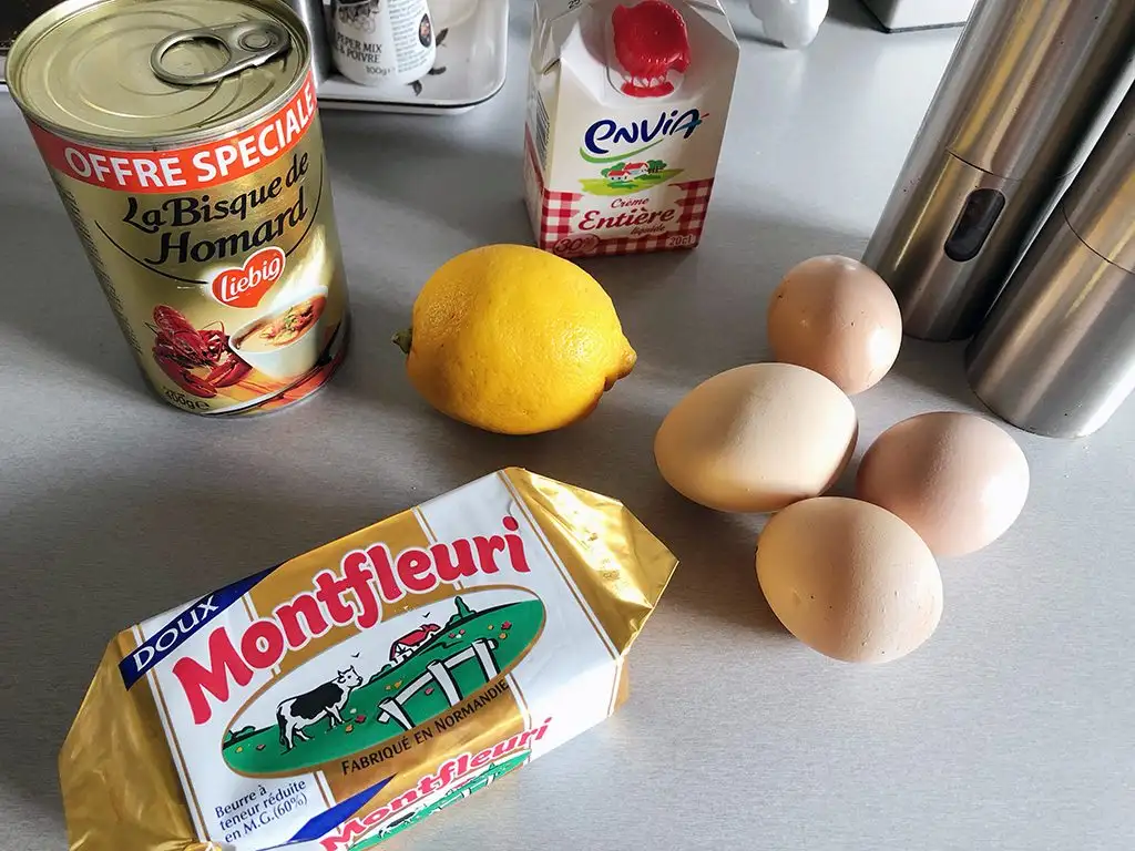 Creamy lobster sauce ingredients