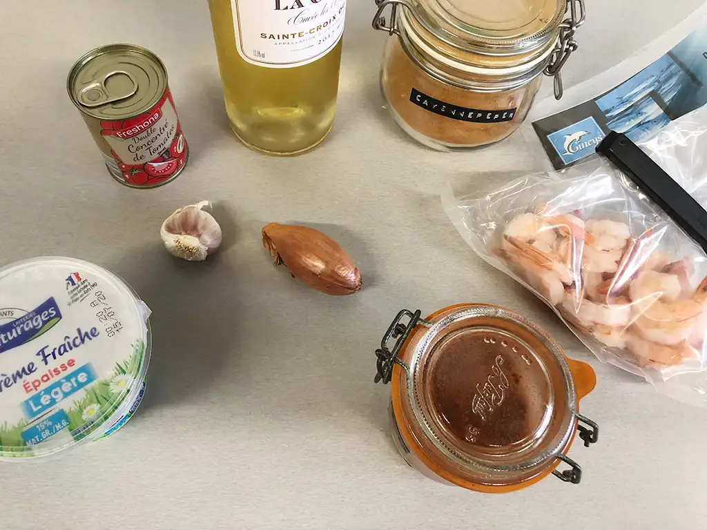 Scampi diabolique ingredients