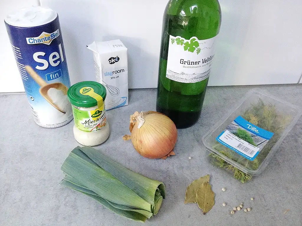 Arctic char with creamy horseradish sauce ingredients