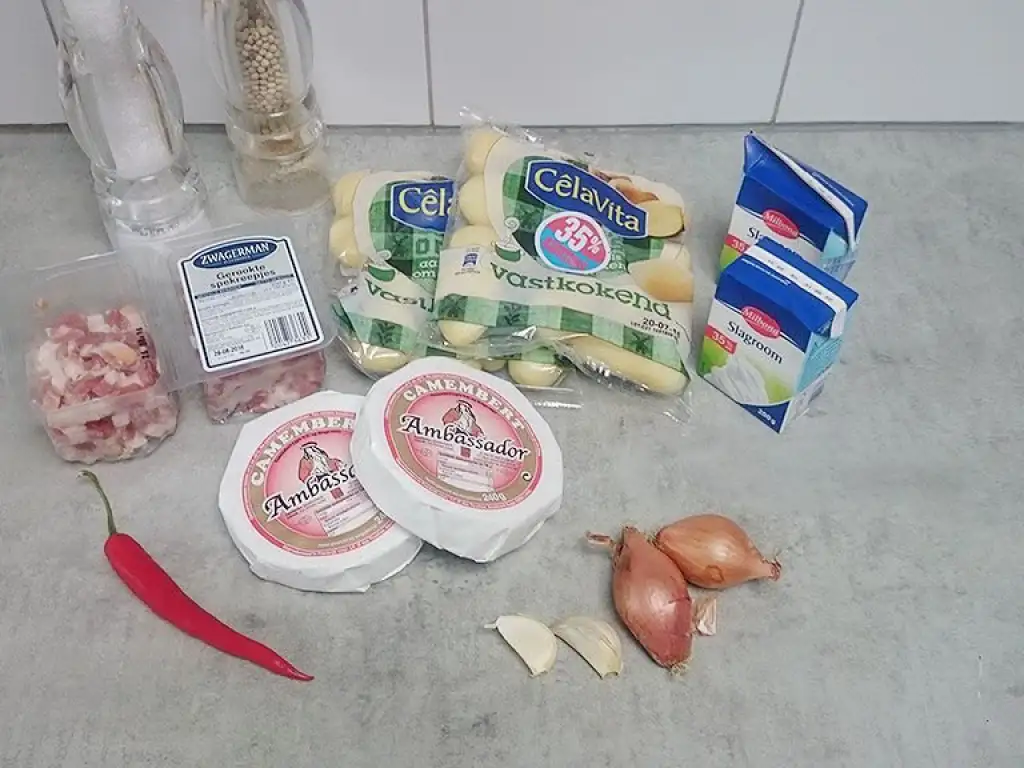 Tartiflette ingredients