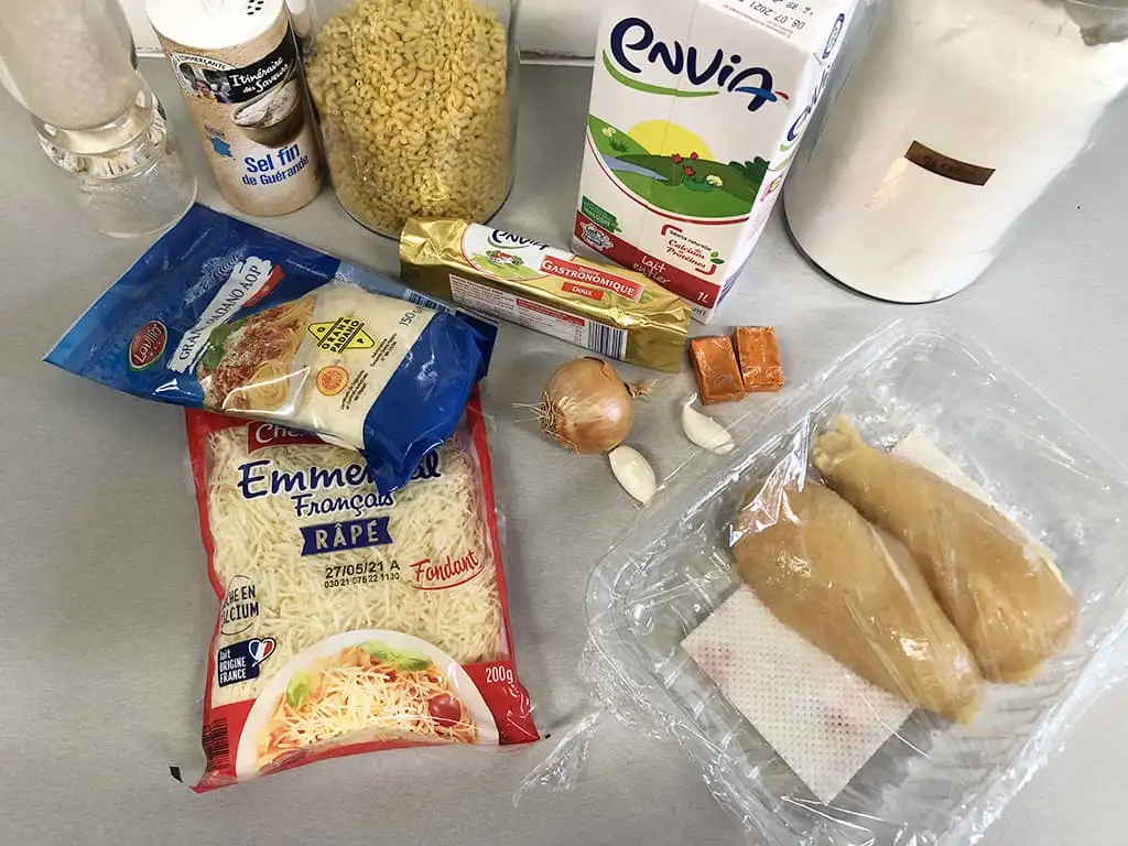 Chicken macaroni cheese ingredients