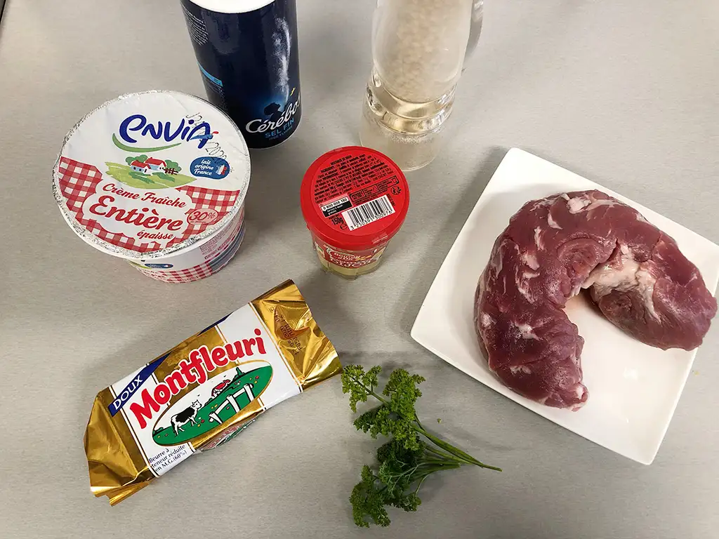 Pork tenderloin with creamy mustard sauce ingredients