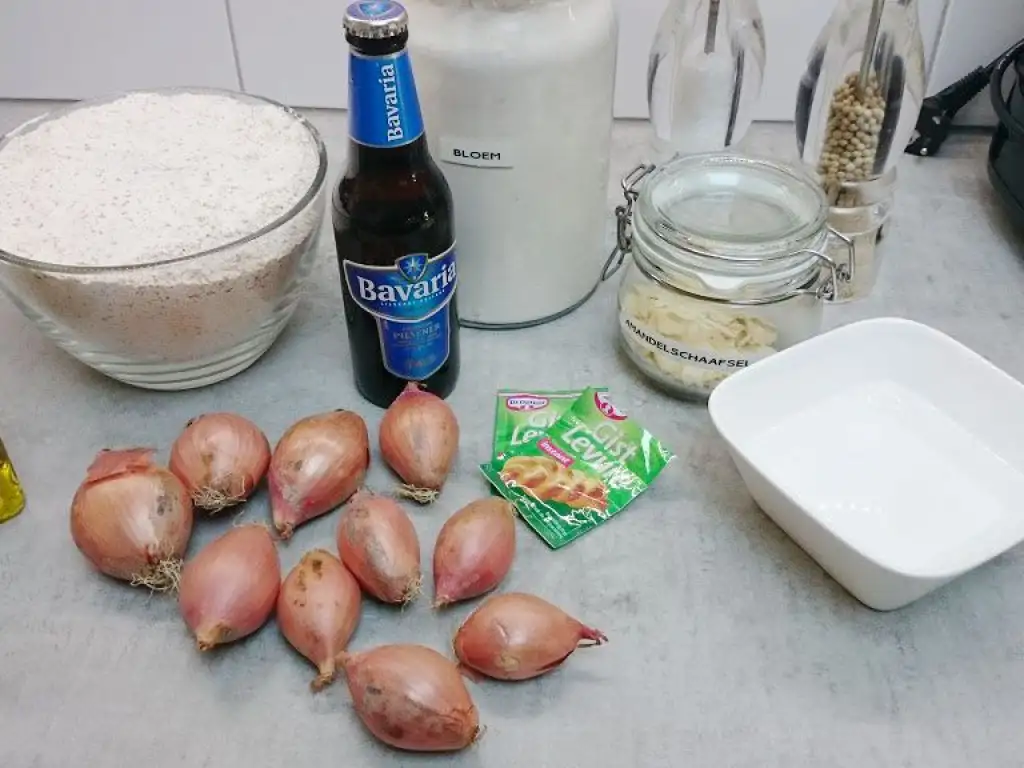 Beer shallot bread ingredients