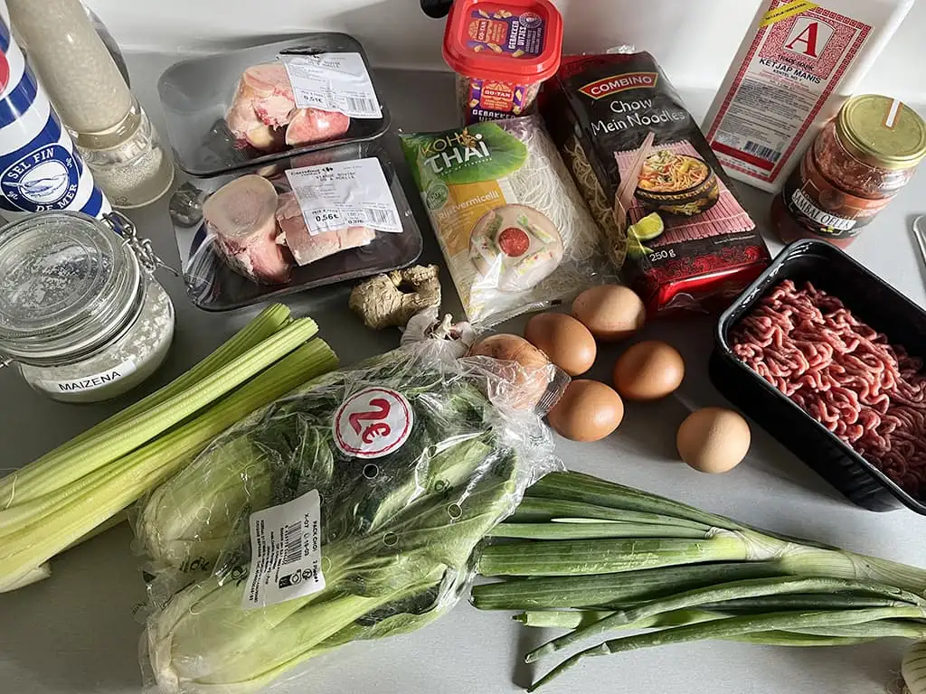 Bakso ingredients