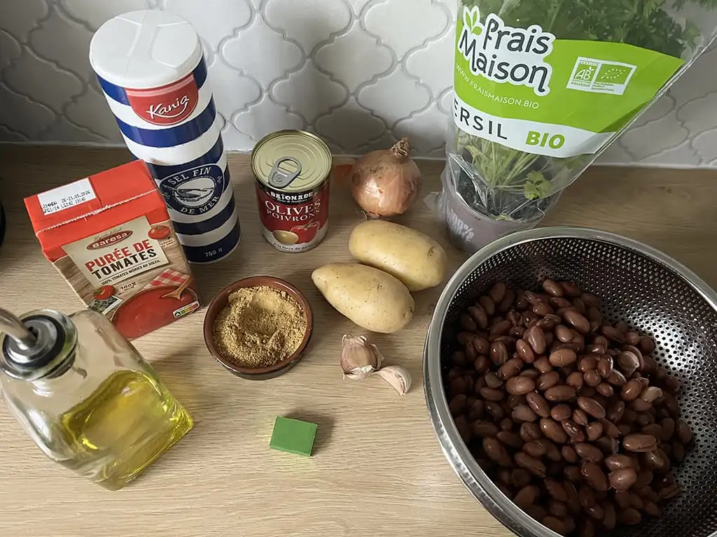 Puerto Rico style beans ingredients
