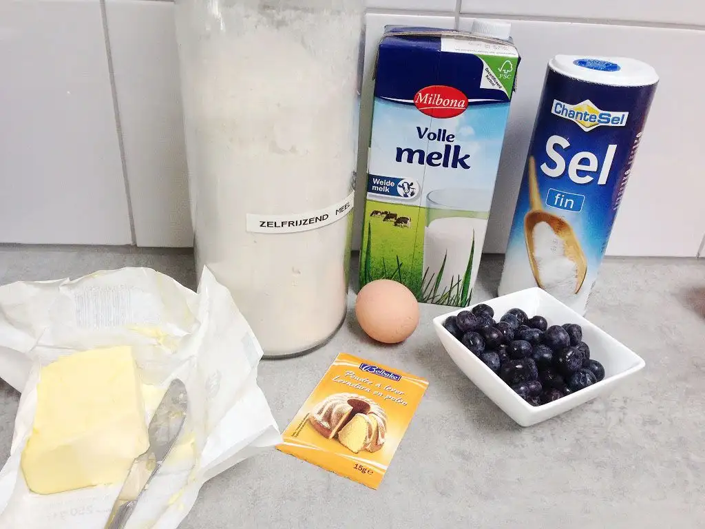 Blueberry pancakes ingredients
