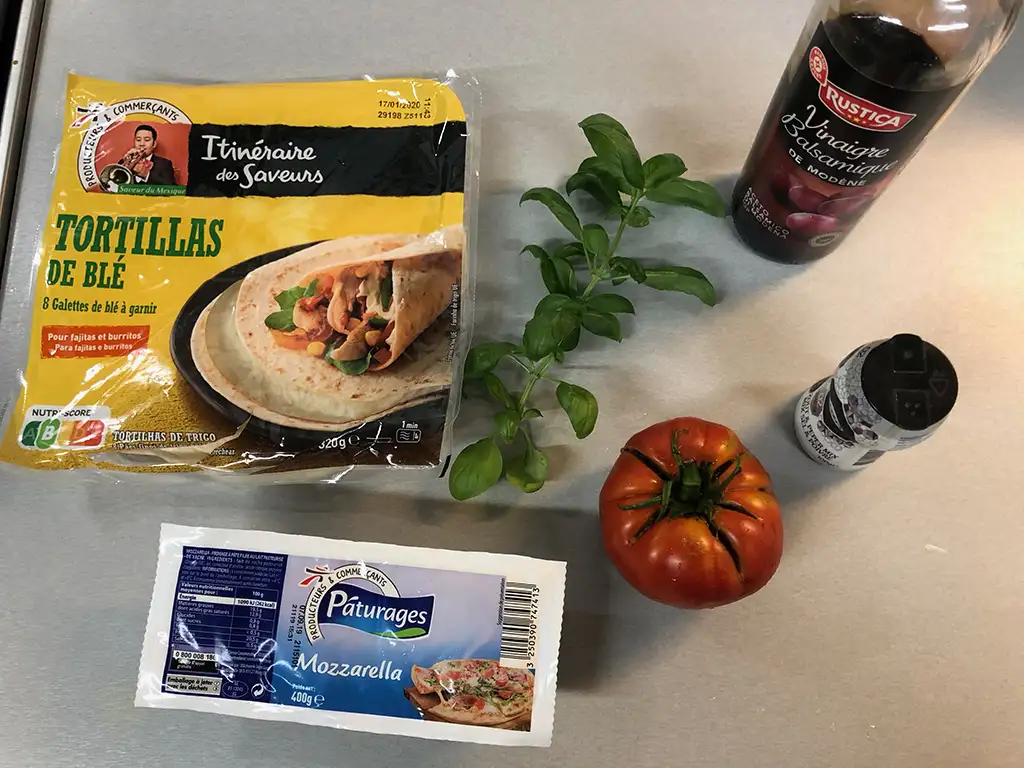 Vegetarian tortilla appetizers ingredients