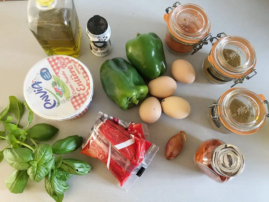 Chorizo and egg stuffed peppers ingredients
