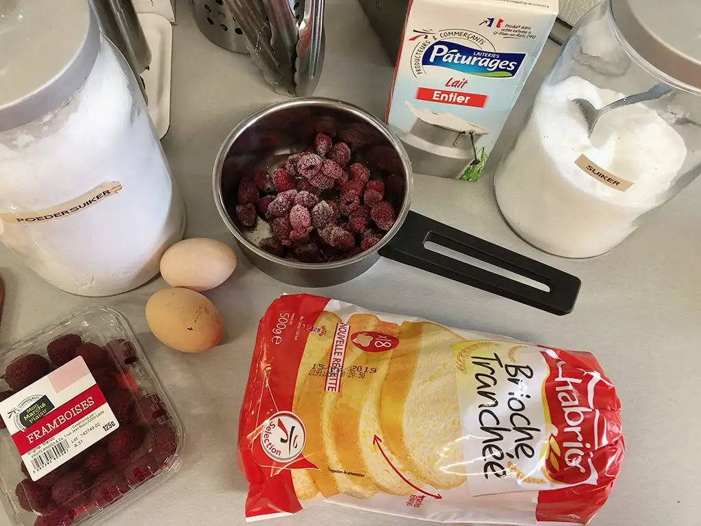 French toast with raspberries ingredients
