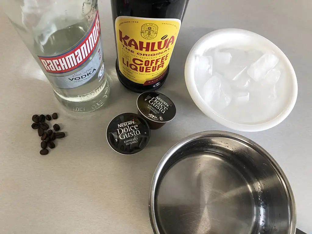 Espresso martini ingredients