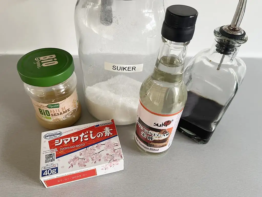 Goma-dare sauce ingredients