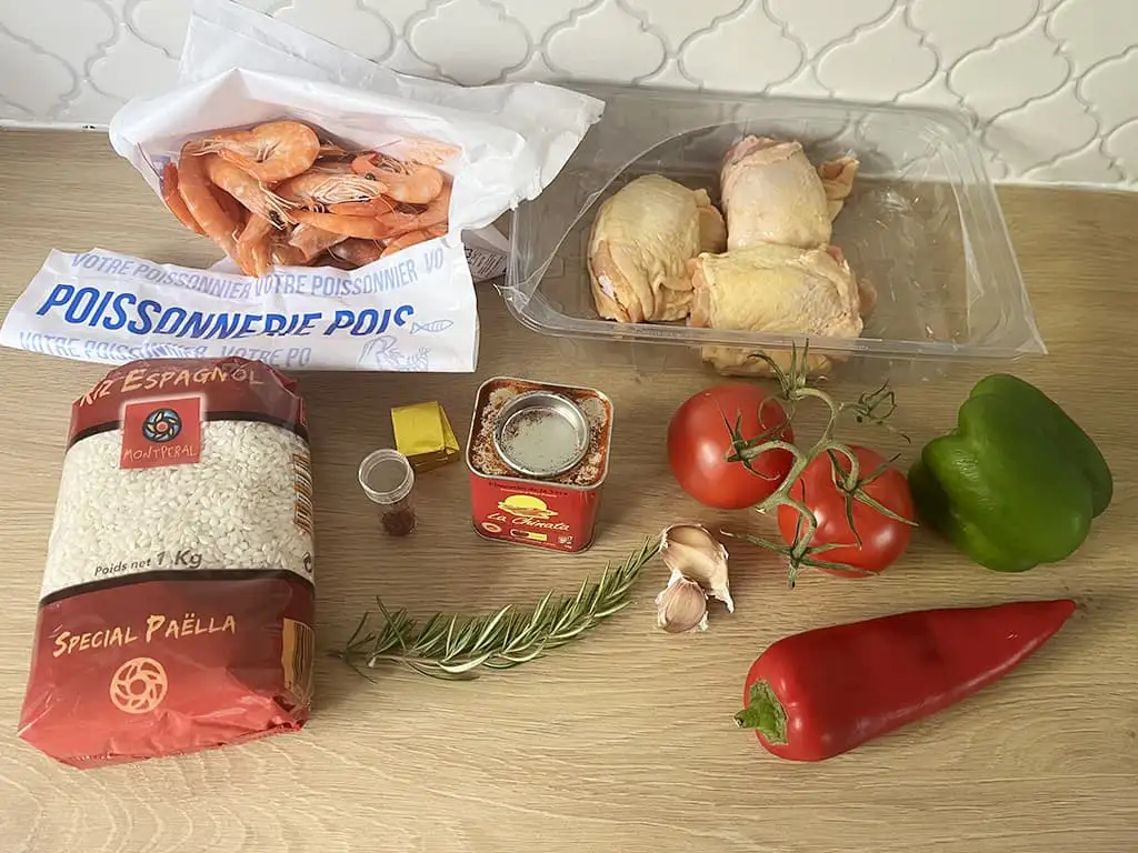 Paella mixta ingredients