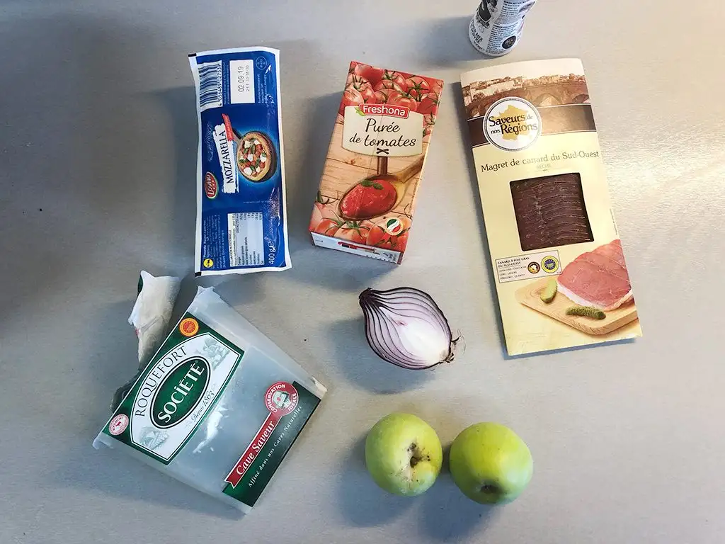 Pizza du sud ouest ingredients