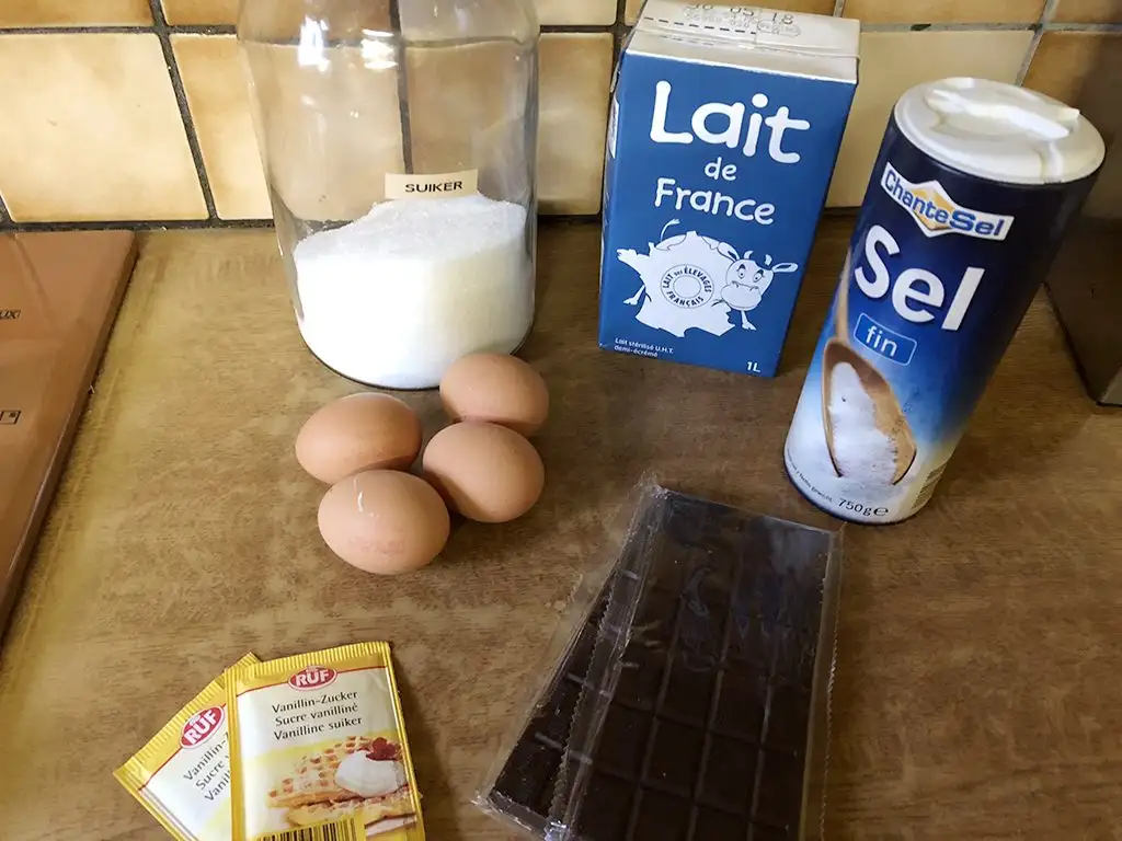 French chocolate flan ingredients