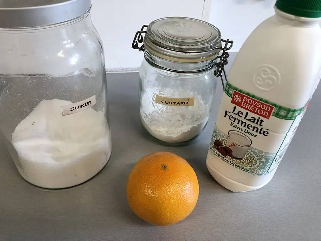 Buttermilk pudding ingredients
